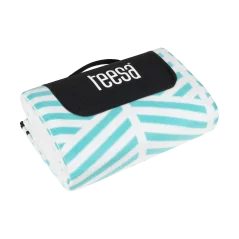 Koc mata piknikowa z izolacją i długim paskiem 200x300 cm TEESA - niebieski kłos