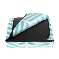 Koc mata piknikowa z izolacją i długim paskiem 200x300 cm TEESA - niebieski kłos