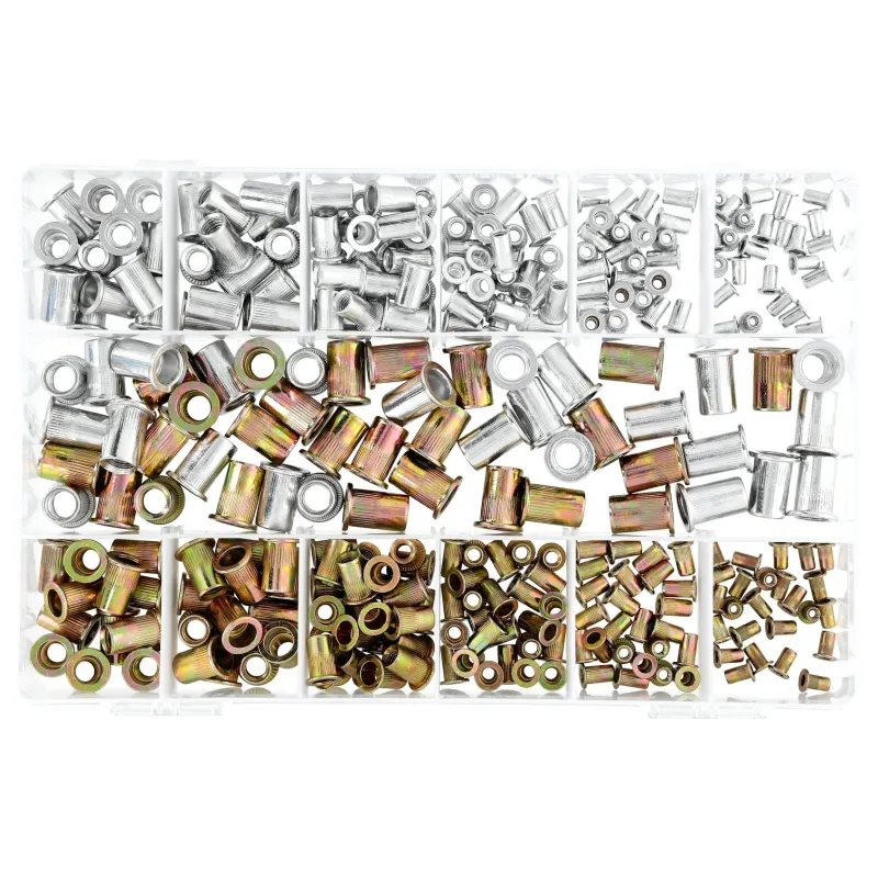 Zestaw nitonakrętek stalowych i aluminiowych M3-M10, 300 szt.