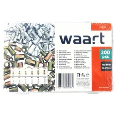 Zestaw nitonakrętek stalowych i aluminiowych M3-M10, 300 szt.