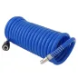 wąż PU niebieski spiralny 8x12mm z szybkozłączem 5m Sherman