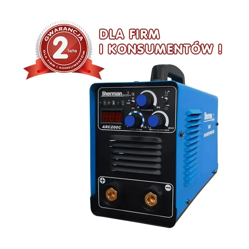 Spawarka Sherman ARC 200C (230V, 200A/60% IGBT, wyświetlacz)