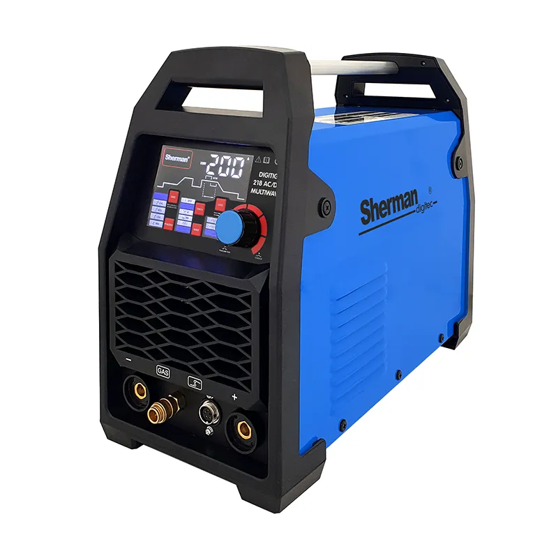 Spawarka Sherman DIGITIG 218 ACDC MULTIWAVE (230V 200A/60% IGBT, puls, kształt fali, 2T/4T, wyśw. LCD, ster.cyfr, pamięć)