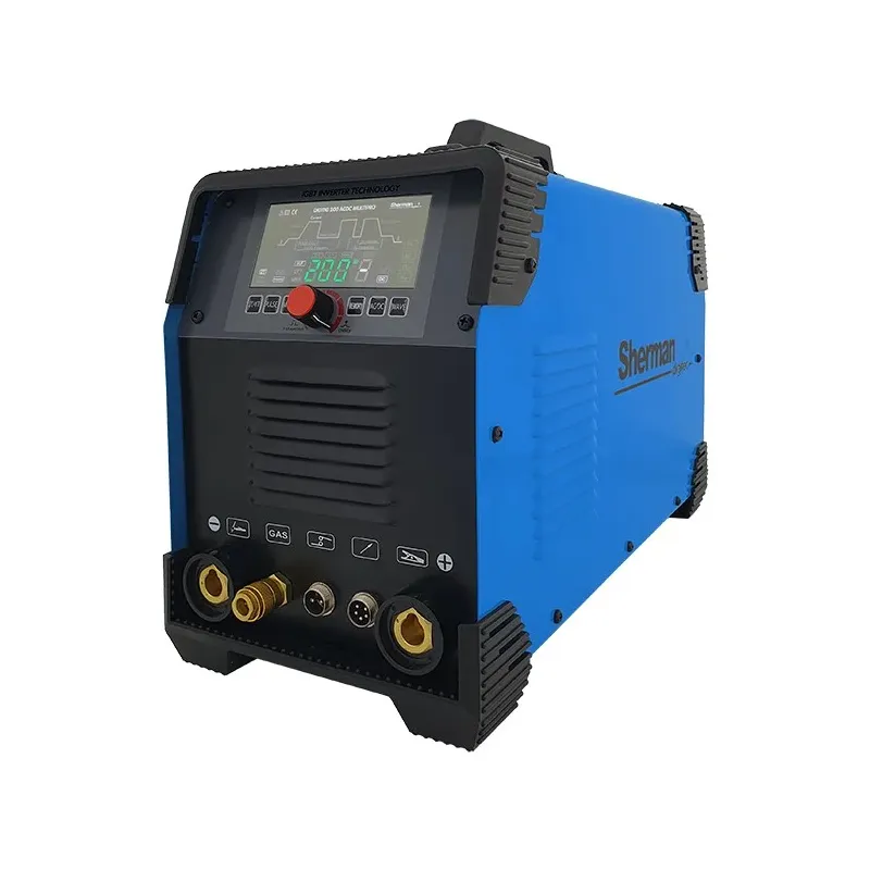 Spawarka Sherman DIGITIG 200 AC/DC MULTIPRO (230V 200A/60%, IGBT, puls 2T/4T, wyświetlacz, ster.cyfr. pamięć)