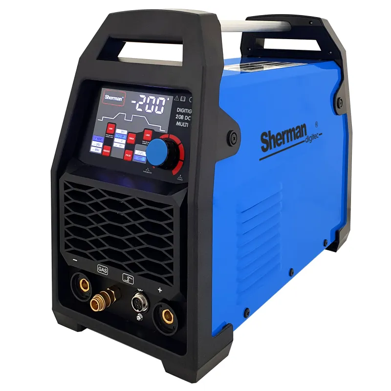 Spawarka Sherman DIGITIG 208 DC MULTI (230V, 200A/60% IGBT, puls, 2T/4T, pamięć, ster.cyfr.)