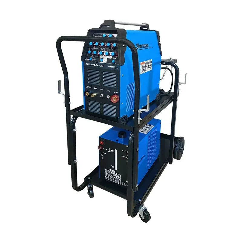 Spawarka Sherman zestaw: TIG 320 AC/DC pulse, chłodnica WRC300B, wózek TIG/MIG