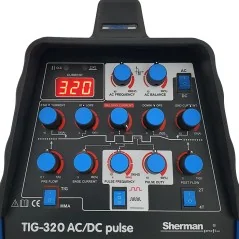 Spawarka Sherman TIG 320 AC/DC pulse (3x400V, 320A/40% IGBT, puls, 2T/4T, wyświetlacz)