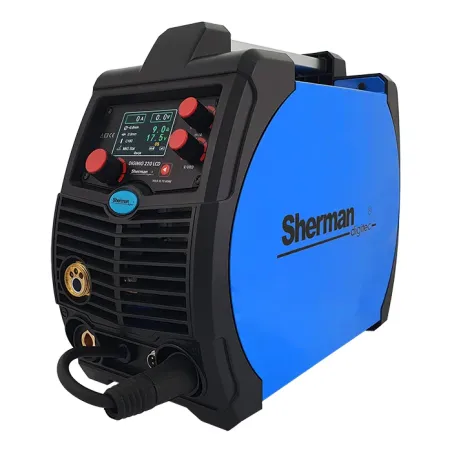 Spawarka Sherman DIGIMIG 220 LCD (230V, 200A/30%, IGBT 2R, 2T/4T,, ster. Cyfr., synergia, wyśw. LCD) *przyłbica V6b i wózek MIG