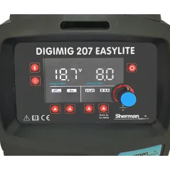 Spawarka Sherman DIGIMIG 207 EASYLITE (230V, 200A/60% IGBT 2R, 2T/4T, ster.cyfr., synergia, wyświetlacz LED)