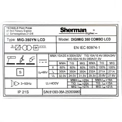 Spawarka Sherman DIGIMIG 350 COMBO LCD