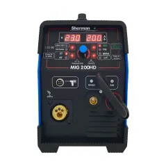 Spawarka Sherman MIG 200HD (230V, 200A/60%, 2R, spaw. bez gazu,wyświetlacz)