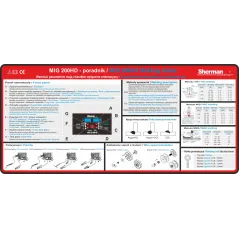 Spawarka Sherman MIG 200HD (230V, 200A/60%, 2R, bez gazu, wyświetlacz)