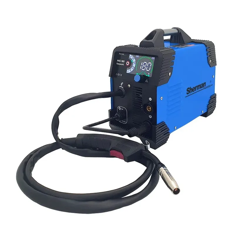Spawarka Sherman MIG 180 Easywork (230V 180A/60% 2R, spaw. Bez gazu, wyświetlacz LED)