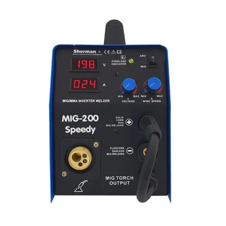 Spawarka Sherman MIG 200 Speedy (230V, 200A/60%, 2R, spaw. bez gazu, wyświetlacz)