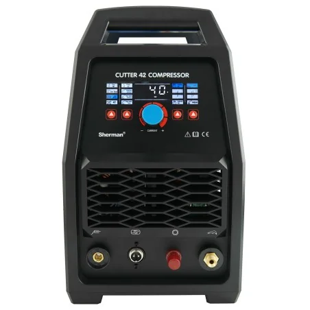 Przecinarka plazmowa Sherman CUTTER 42 COMPRESSOR (230V, 40A/60% IGBT, gr.cięcia 20mm, wyświetlacz LED)
