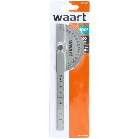 Kątomierz z linijką 100 mm, stal nierdzewna