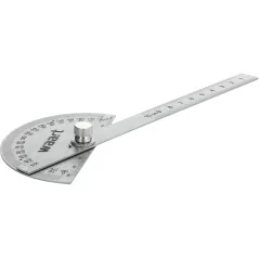 Kątomierz z linijką 100 mm, stal nierdzewna waart