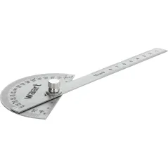 Kątomierz z linijką 100 mm, stal nierdzewna