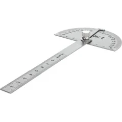 Kątomierz z linijką 100 mm, stal nierdzewna waart