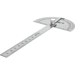 Kątomierz z linijką 100 mm, stal nierdzewna