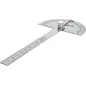 Kątomierz z linijką 100 mm, stal nierdzewna