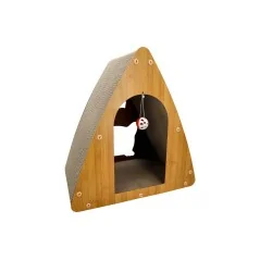 Domek dla kota w kształcie dyni z drapakiem