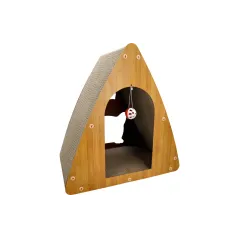 Domek dla kota w kształcie dyni z drapakiem