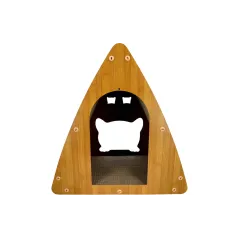 Domek dla kota w kształcie dyni z drapakiem