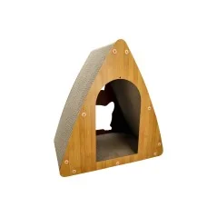 Domek dla kota w kształcie dyni z drapakiem