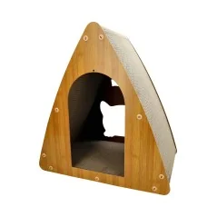 Domek dla kota w kształcie dyni z drapakiem