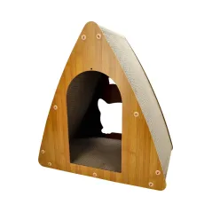 Domek dla kota w kształcie dyni z drapakiem