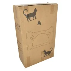 Średniej wielkości półeliptyczna deska do drapania dla kota w kształcie motyla