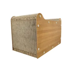 Średniej wielkości półeliptyczna deska do drapania dla kota w kształcie motyla