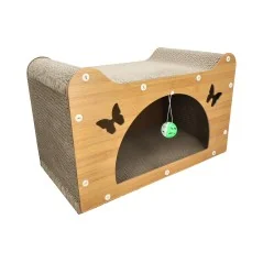 Duża, półeliptyczna deska do drapania dla kota w kształcie motyla