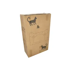 Duża, półeliptyczna deska do drapania dla kota w kształcie motyla