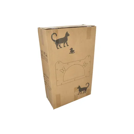 Duża, półeliptyczna deska do drapania dla kota w kształcie motyla