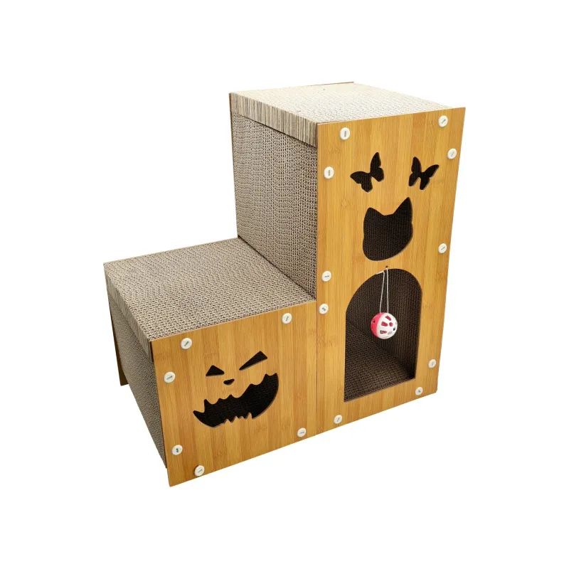 Domek dla kota w kształcie litery L -1 z drapakiem