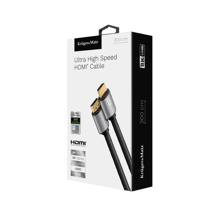 Kabel HDMI-HDMI 2.1 8K 3 m Kruger&Matz