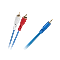 Kabel JACK 3,5-2 x RCA NIEB.4MM 1,8M