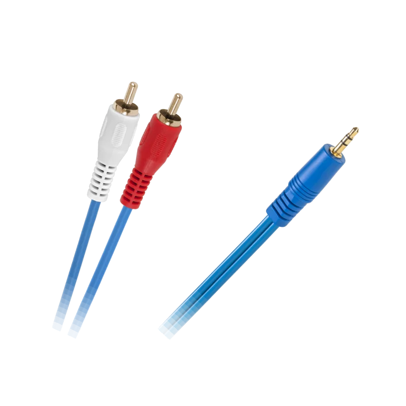 Kabel JACK 3,5-2 x RCA NIEB.4MM 1,8M