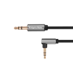 Kabel jack 3.5 wtyk kątowy stereo - 3.5 wtyk stereo 1.8m Kruger&Matz Basic