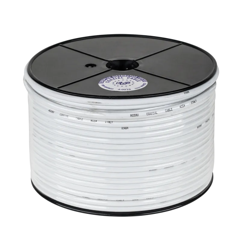 Kabel koncentryczny 3c 2v biały 100m CCS Kabel koncentryczny 3c 2v biały 100m CCS