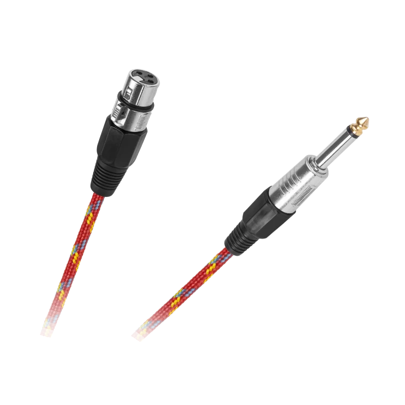 Kabel mikrofonowy gniazdo CANON-wtyk JACK 6.3mm 5m