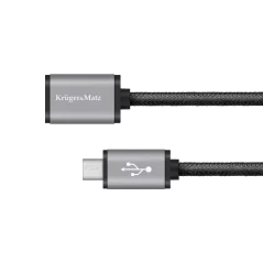 Kabel USB - micro USB gniazdo-wtyk 0,2 m Kruger&Matz