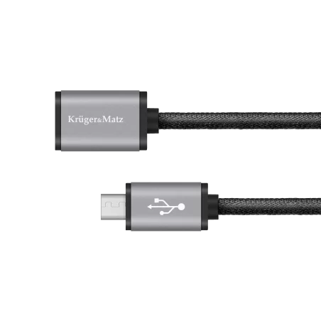 Kabel USB - micro USB gniazdo-wtyk 0,2 m Kruger&Matz