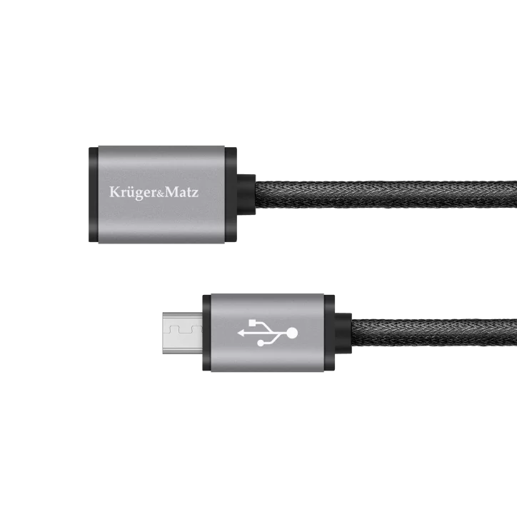 Kabel USB - micro USB gniazdo-wtyk 1.0m Kruger&Matz