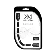 Kabel USB - micro USB wtyk-wtyk 0.2m Kruger&Matz