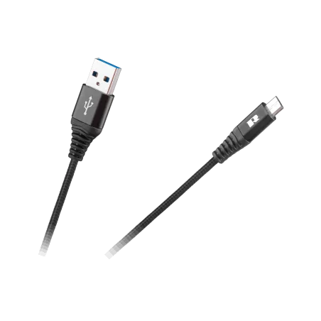 Kabel USB - USB micro REBEL 200 cm czarny