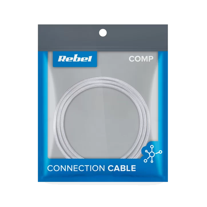 Kabel USB - USB typu C REBEL 100 cm biały