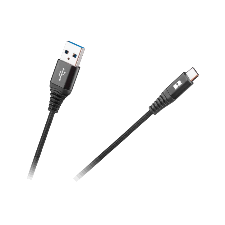 Kabel USB - USB typu C REBEL 100 cm czarny